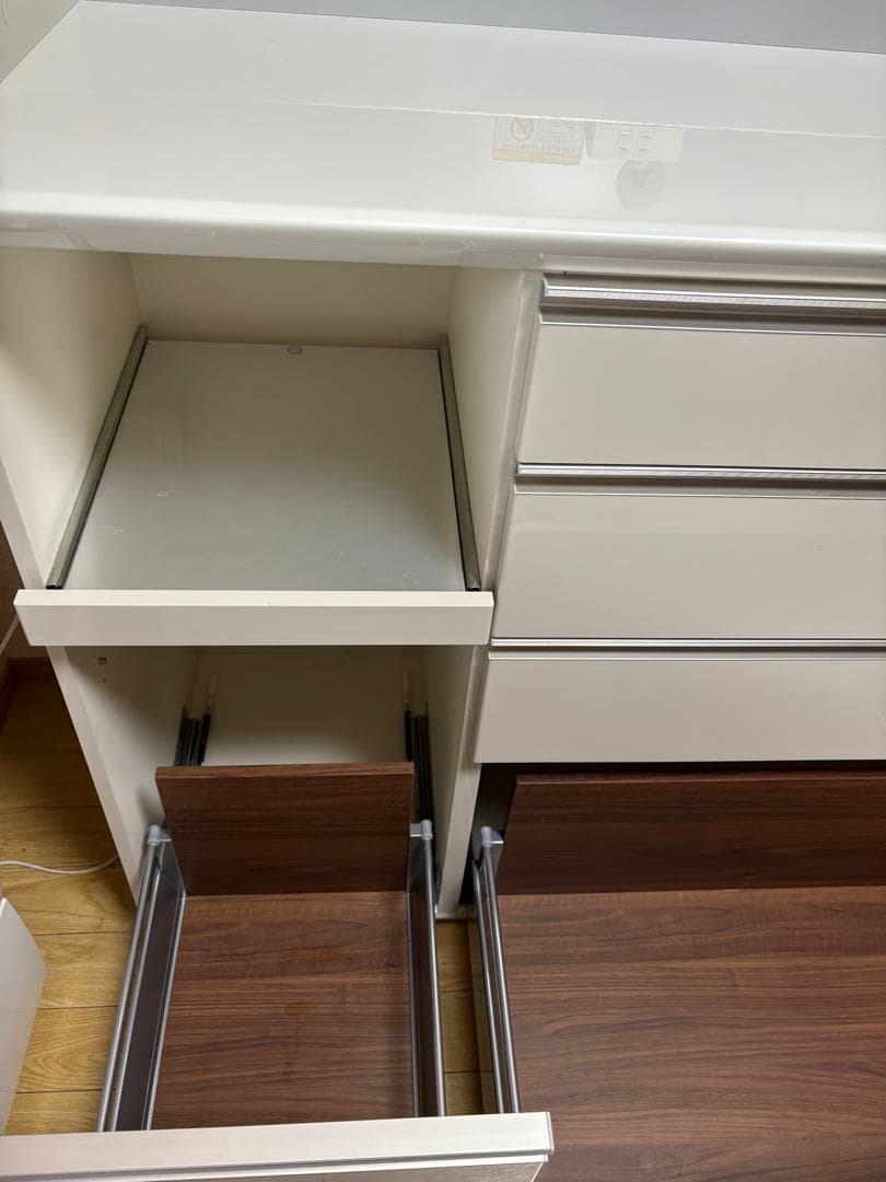 美品＊パモウナ　食器棚　キッチンボード　幅1200