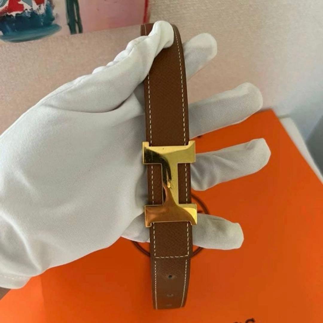 エルメス H ベルト □A ブラウン ブラック レディース