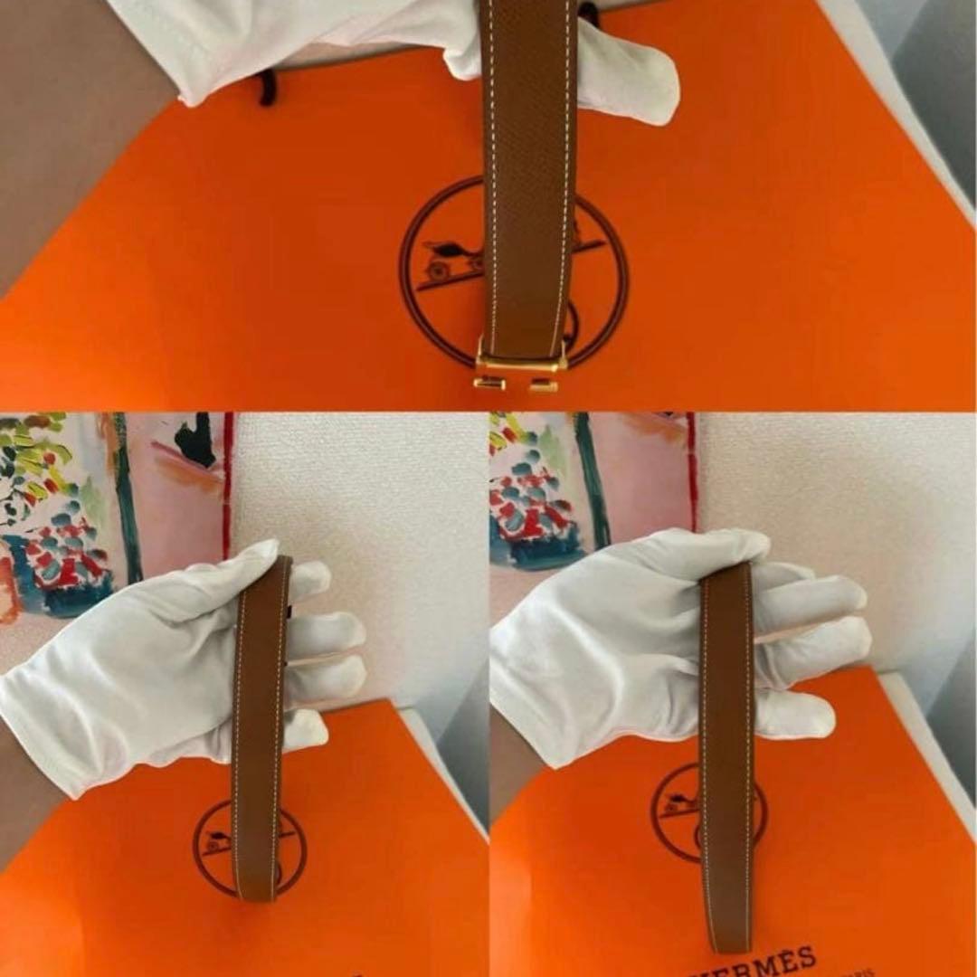 エルメス H ベルト □A ブラウン ブラック レディース