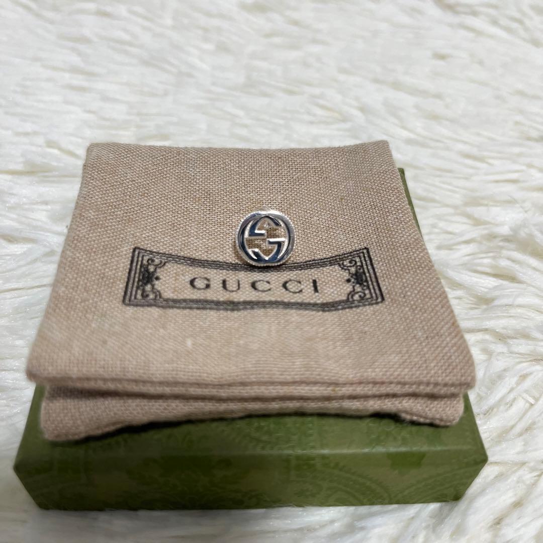 【美品】GUCCI GGマーモント インターロッキング ピアス 片方 AG925