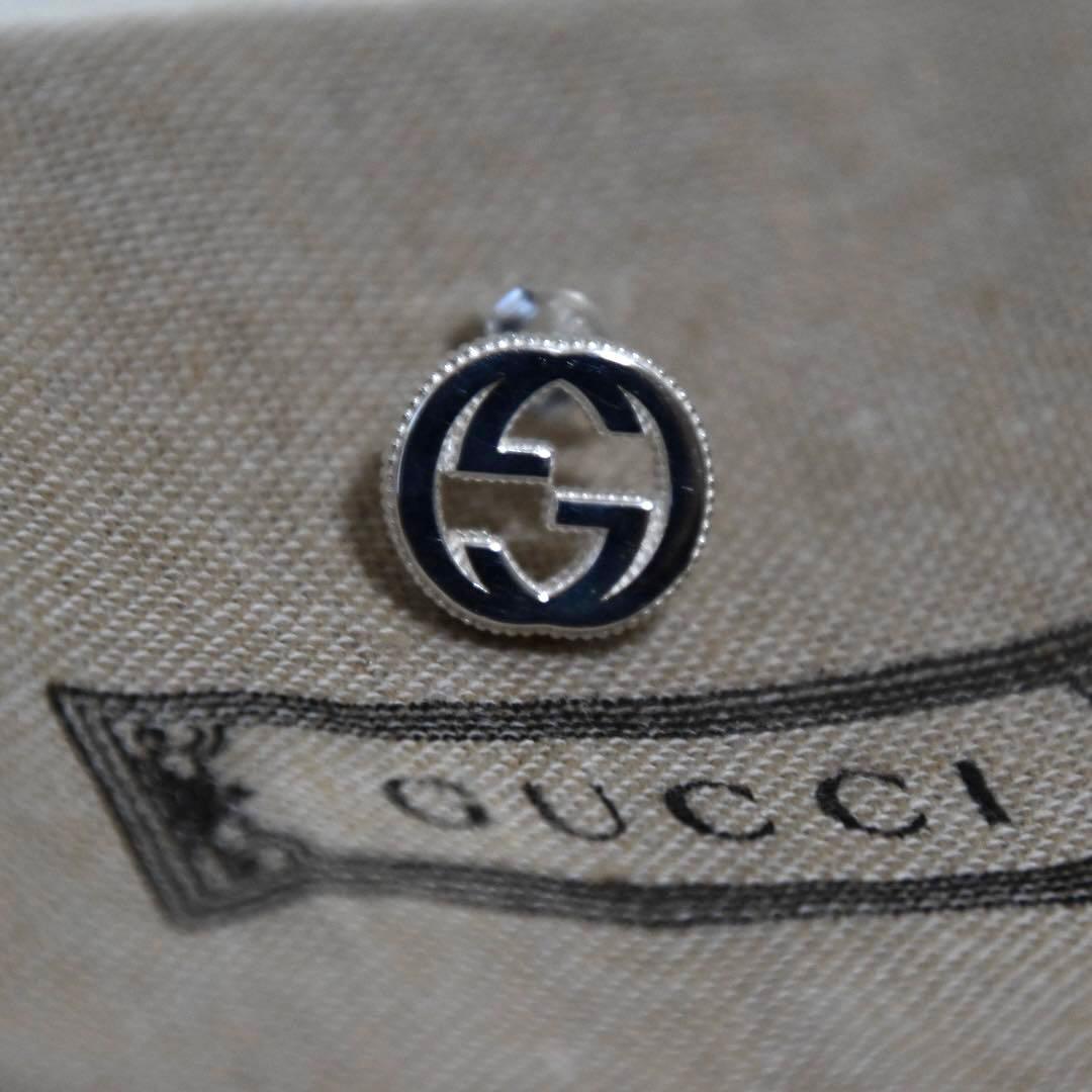 【美品】GUCCI GGマーモント インターロッキング ピアス 片方 AG925