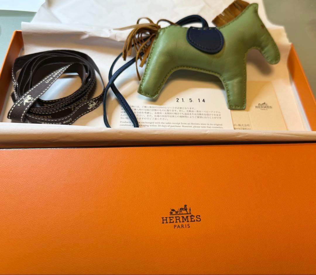 爆安✨エルメス　ロデオチャームMM Y2020 アニョーミロ　グリーン