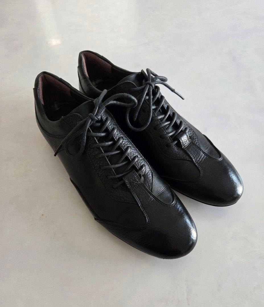 【美品】大塚製靴　レザースニーカー　ジェントル　24.5cm　ブラック