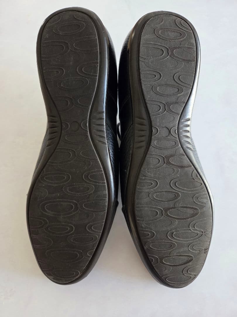 【美品】大塚製靴　レザースニーカー　ジェントル　24.5cm　ブラック