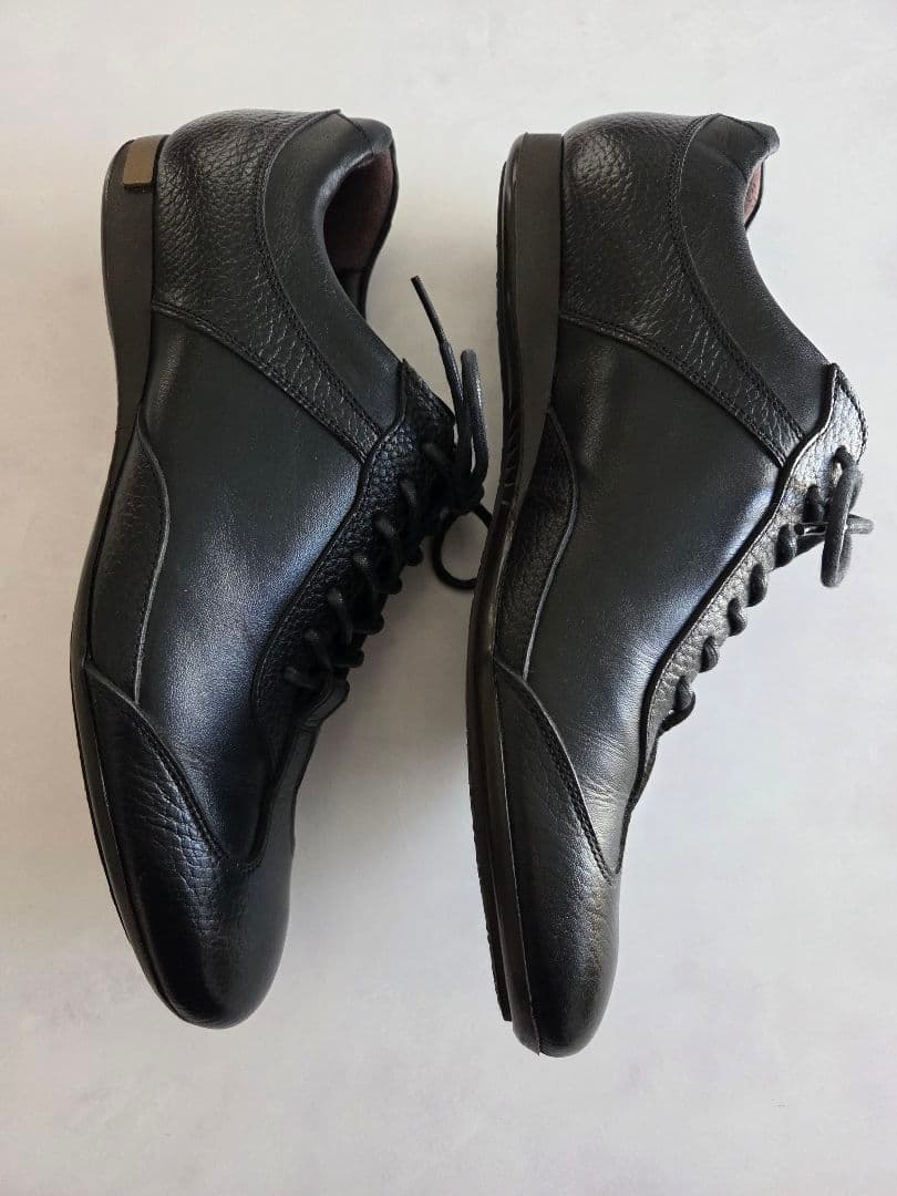 【美品】大塚製靴　レザースニーカー　ジェントル　24.5cm　ブラック