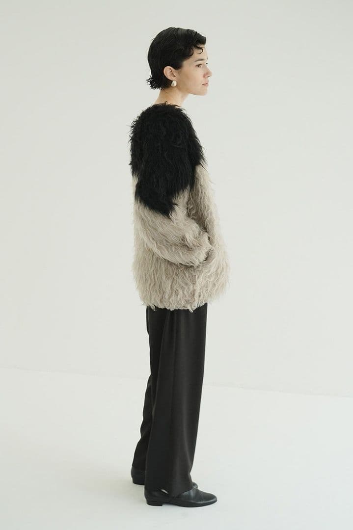 o*7様 最安値 CLANE BI COLOR SHAGGY KNIT CARD