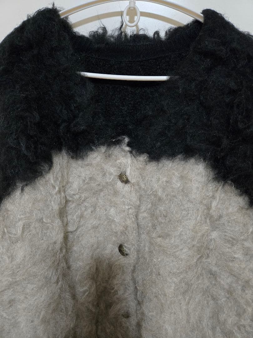 o*7様 最安値 CLANE BI COLOR SHAGGY KNIT CARD