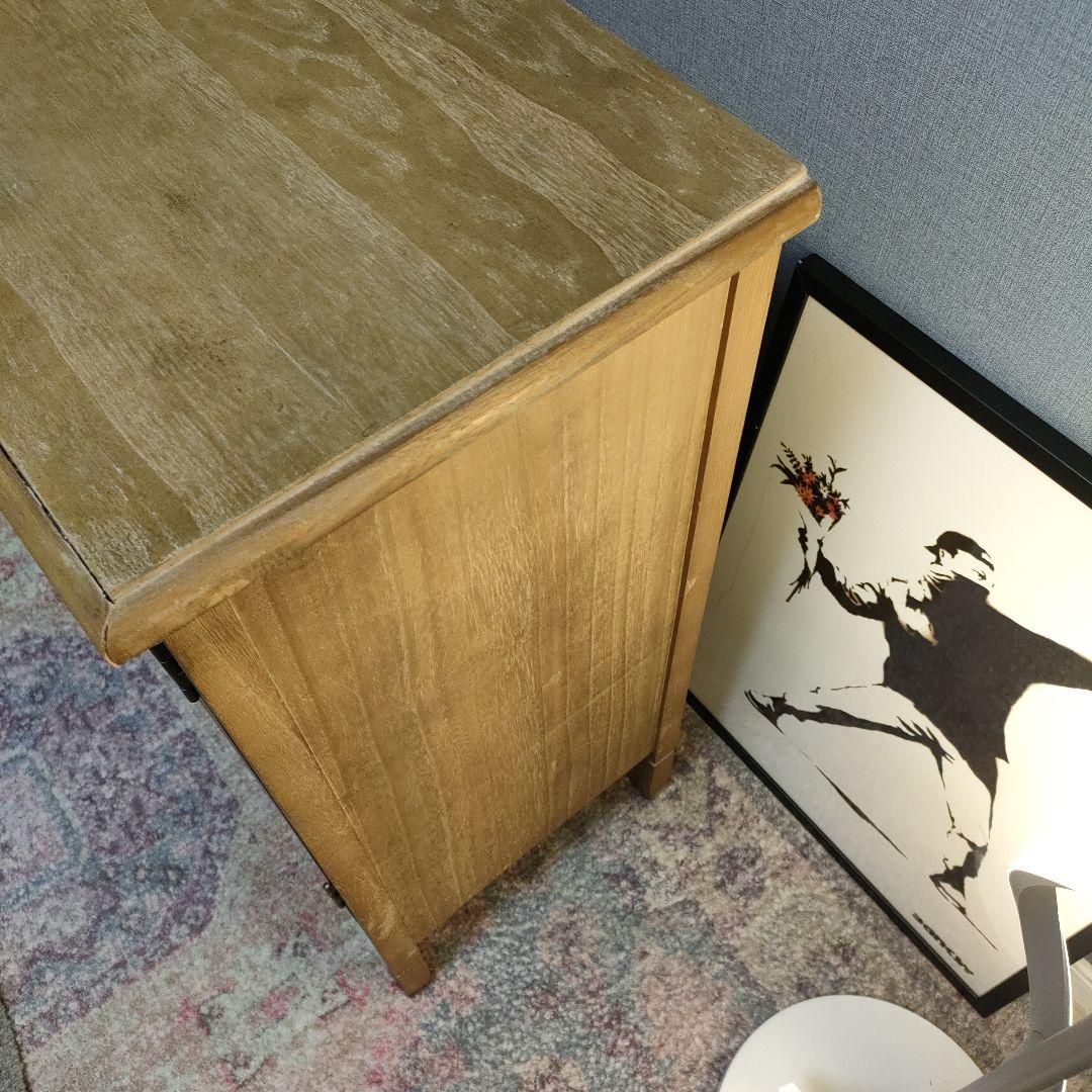 B-COMPANY ビーカンパニー ガラス扉収納キャビネット シャビー