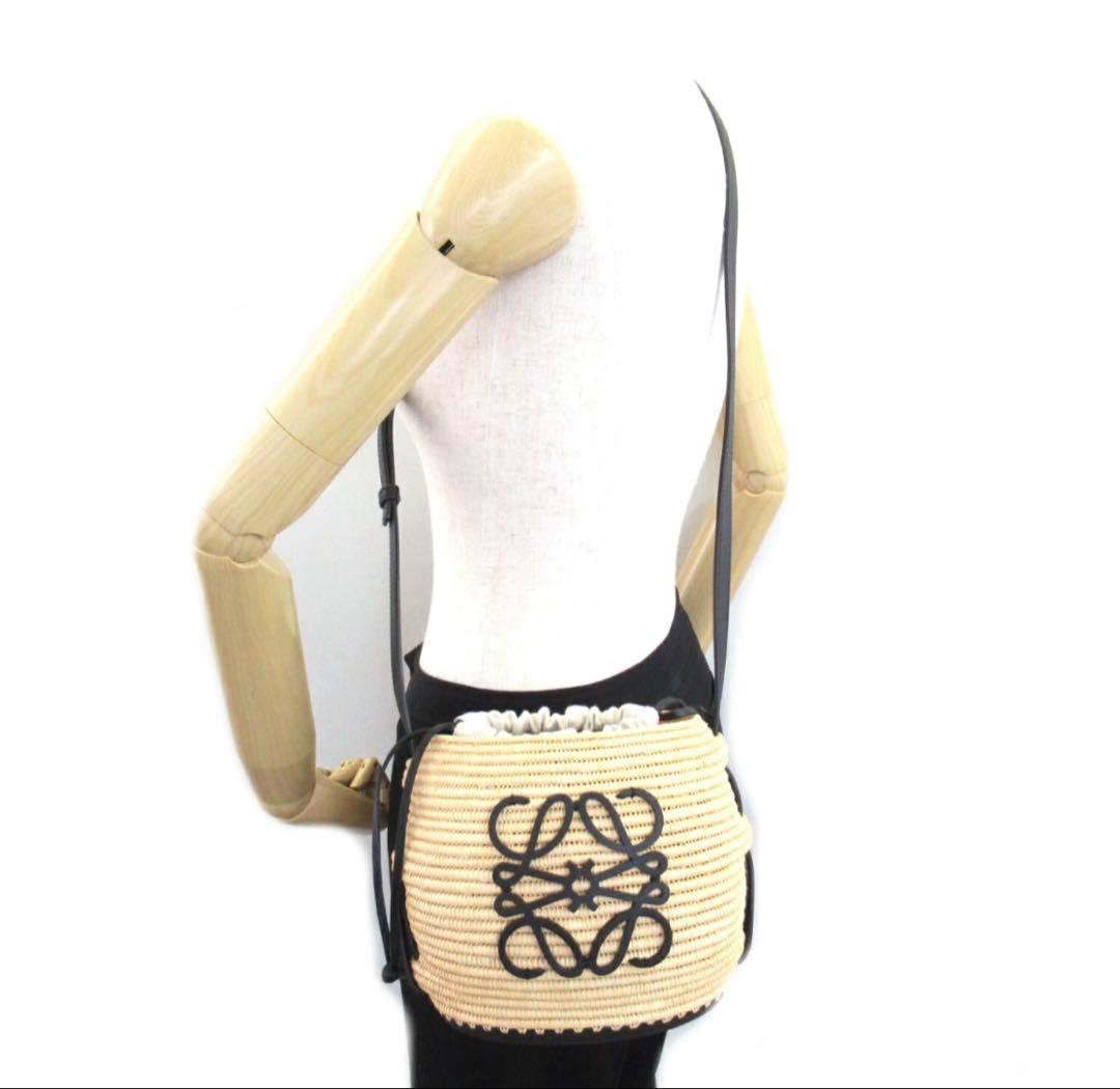 専用出品LOEWEロエべ★ビーハイブ バスケットカゴバッグ ラフィア×カーフ