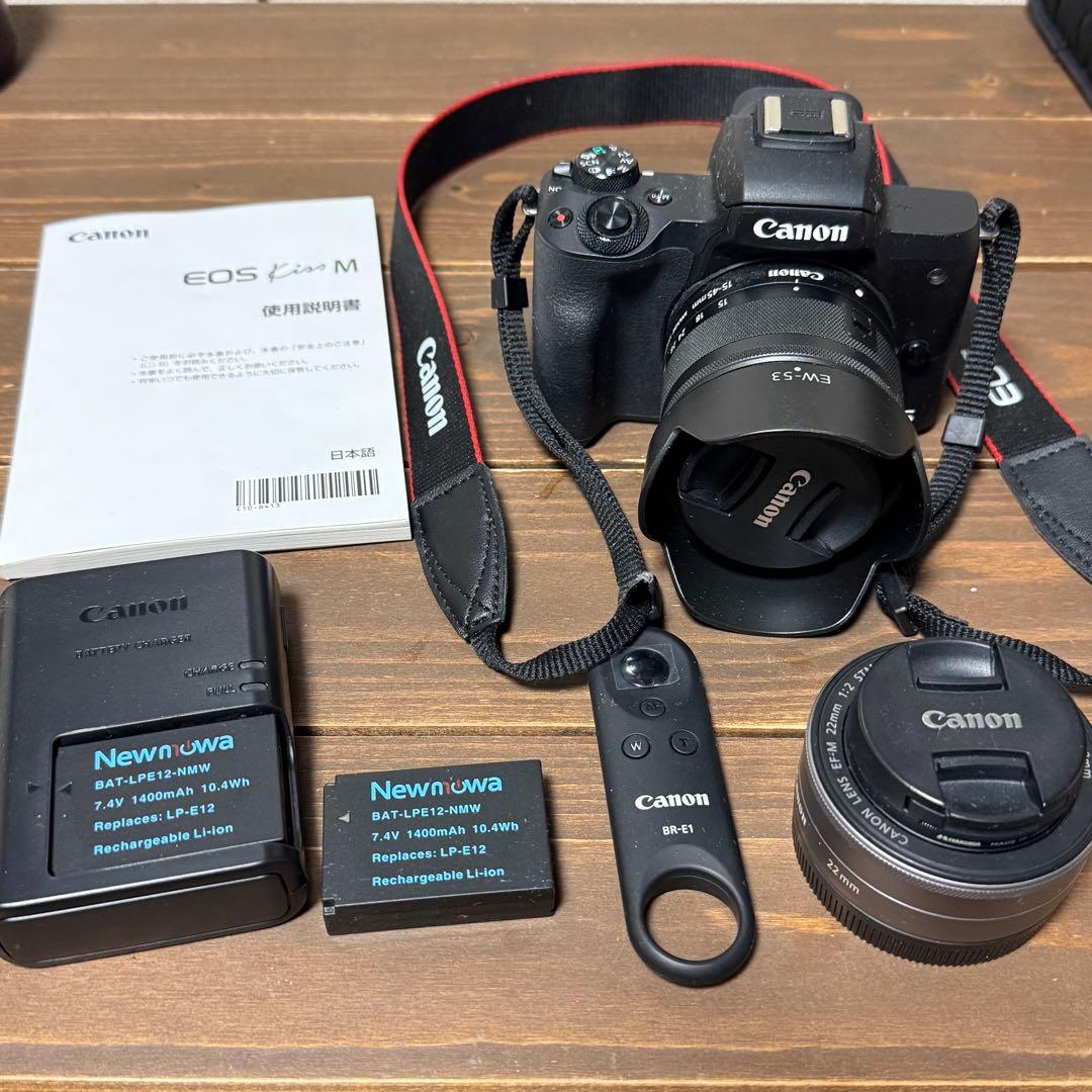 山*田様 Canon EOS Kiss M ミラーレス一眼 本体 美品 レンズ２