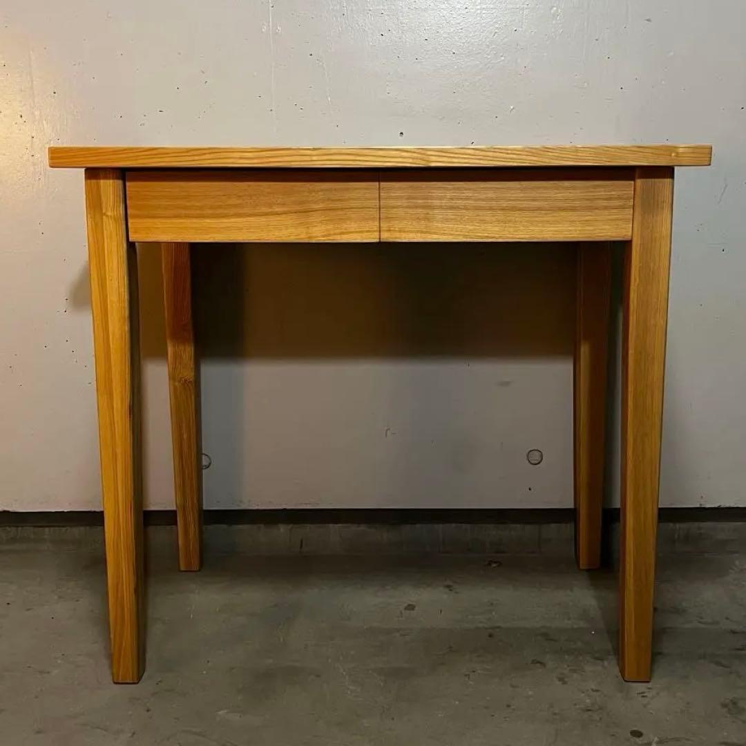 美品・廃盤希少★無印 タモ材パーソナルデスク