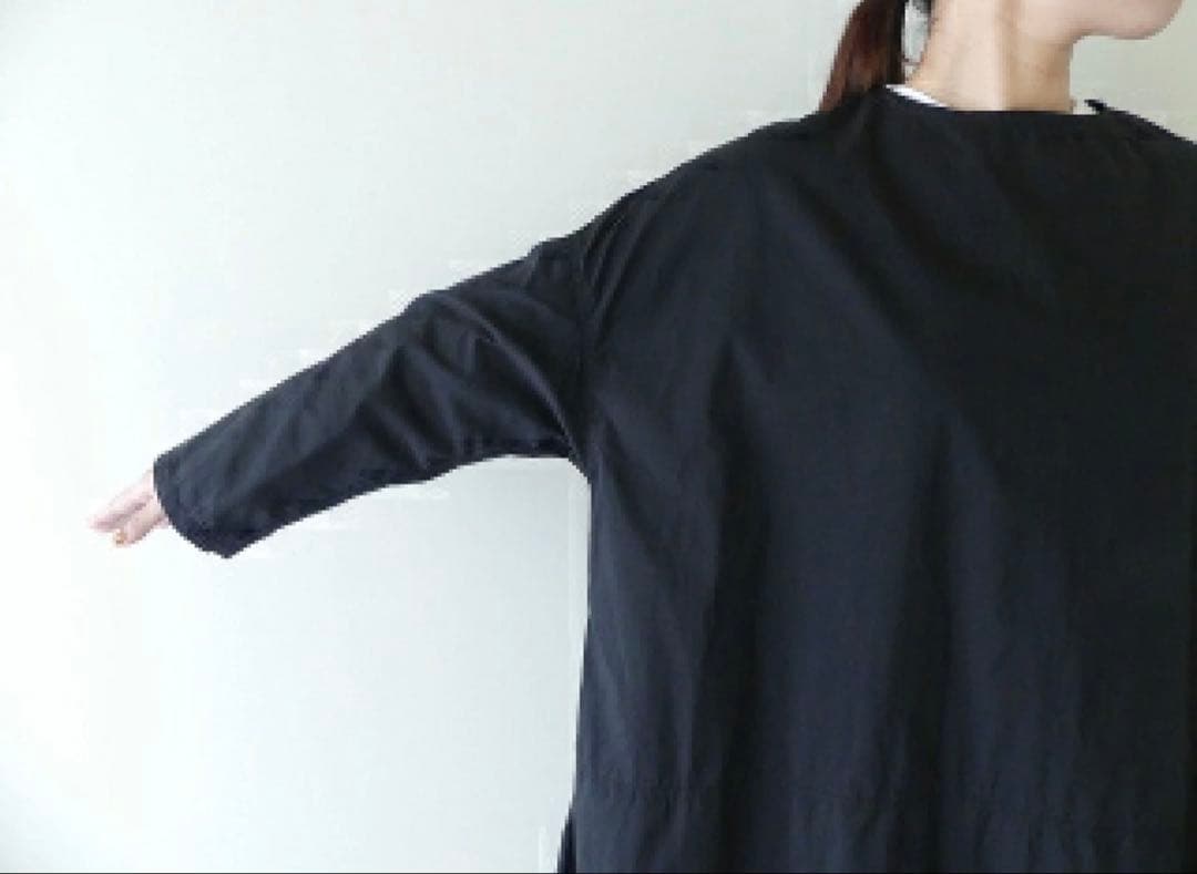 ◆美品◆1.4万◆ICHI◆大きいサイズ感◆ゆったり長袖マキシワンピース◆黒◆F