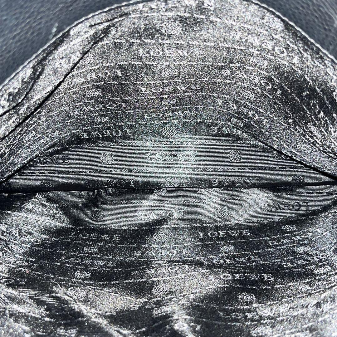 良品　ロエベ　アナグラムロゴ　サコッシュ　ショルダーバッグ　ブラック　レザー