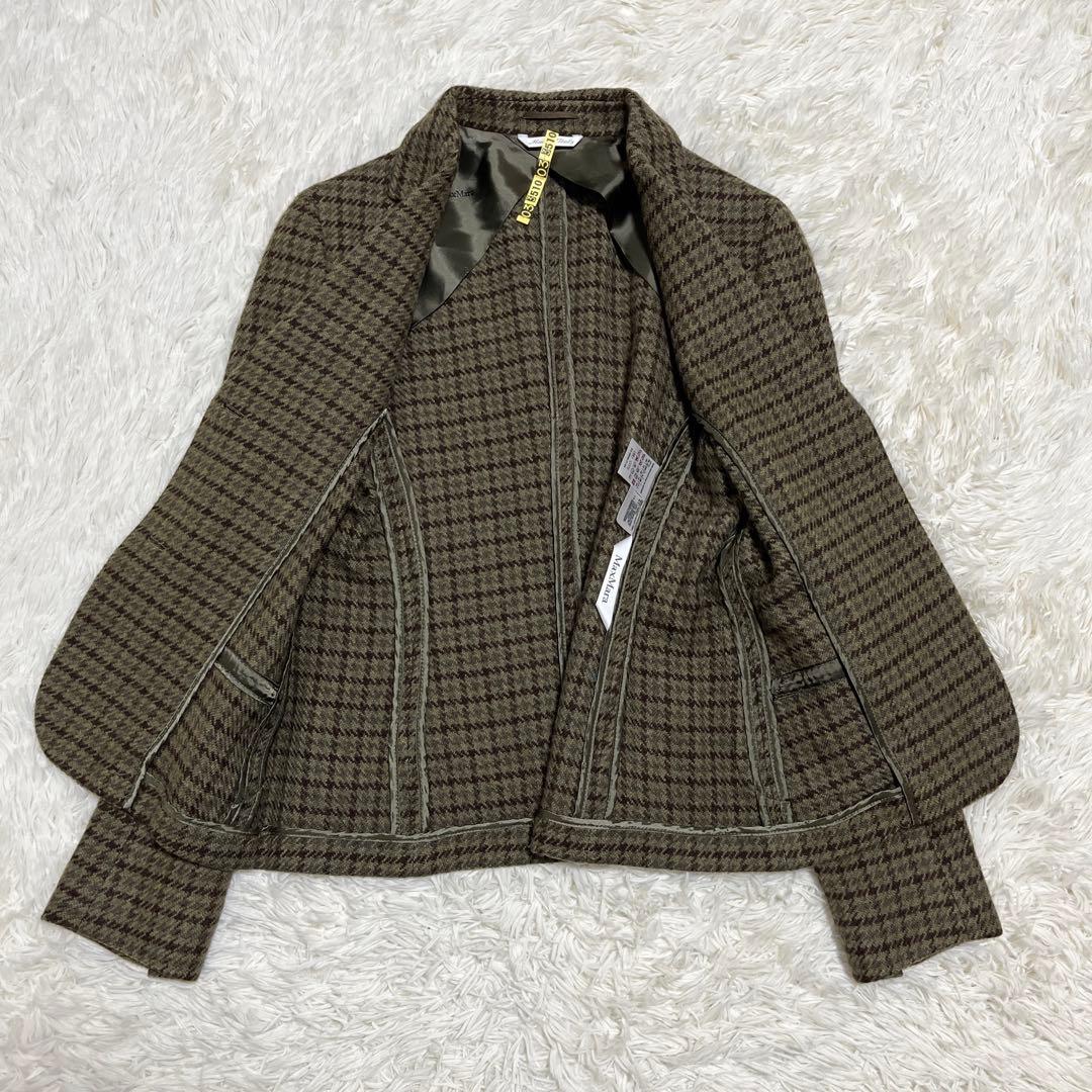 最高級白タグ✨️ マックスマーラ テーラードジャケット カシミヤ グリーン 2XL