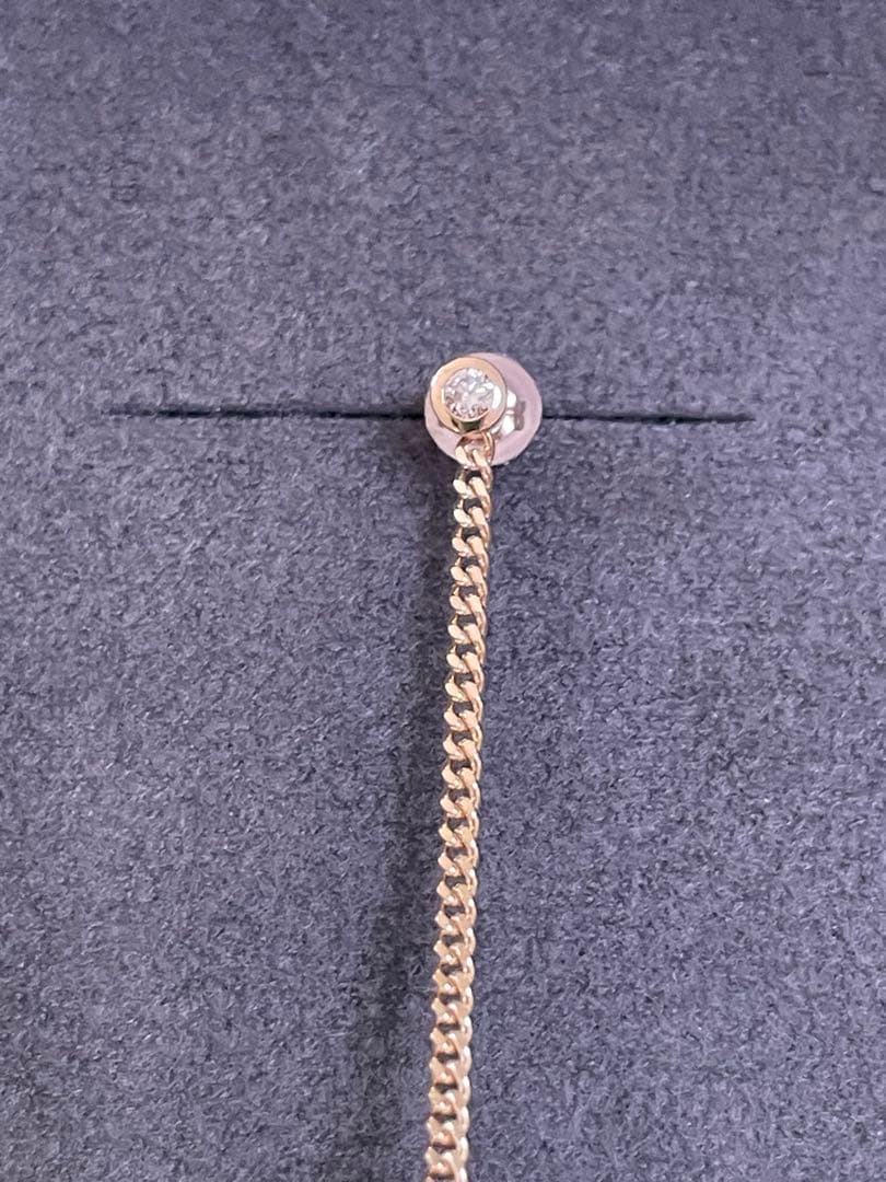 MOIXX K10ゴールド ダイヤチェーンスタイル ピアス(片耳用)