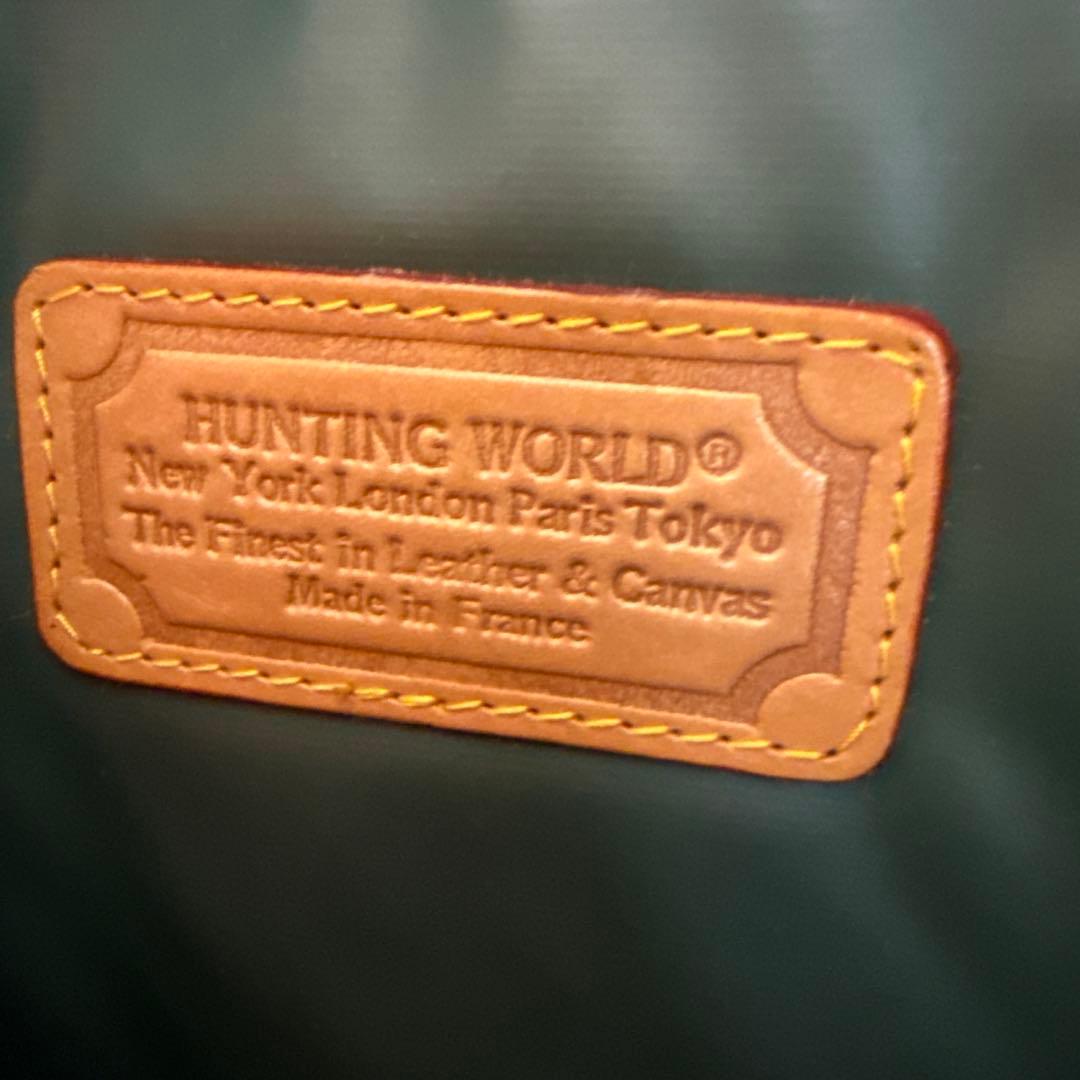ハンティングワールド　 ボストンバッグ バチューサーパス レザー ショルダー付き