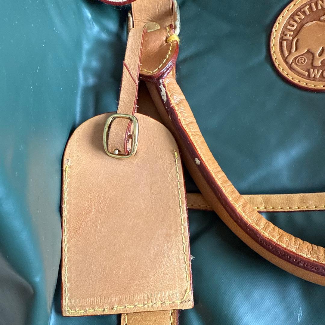 ハンティングワールド　 ボストンバッグ バチューサーパス レザー ショルダー付き