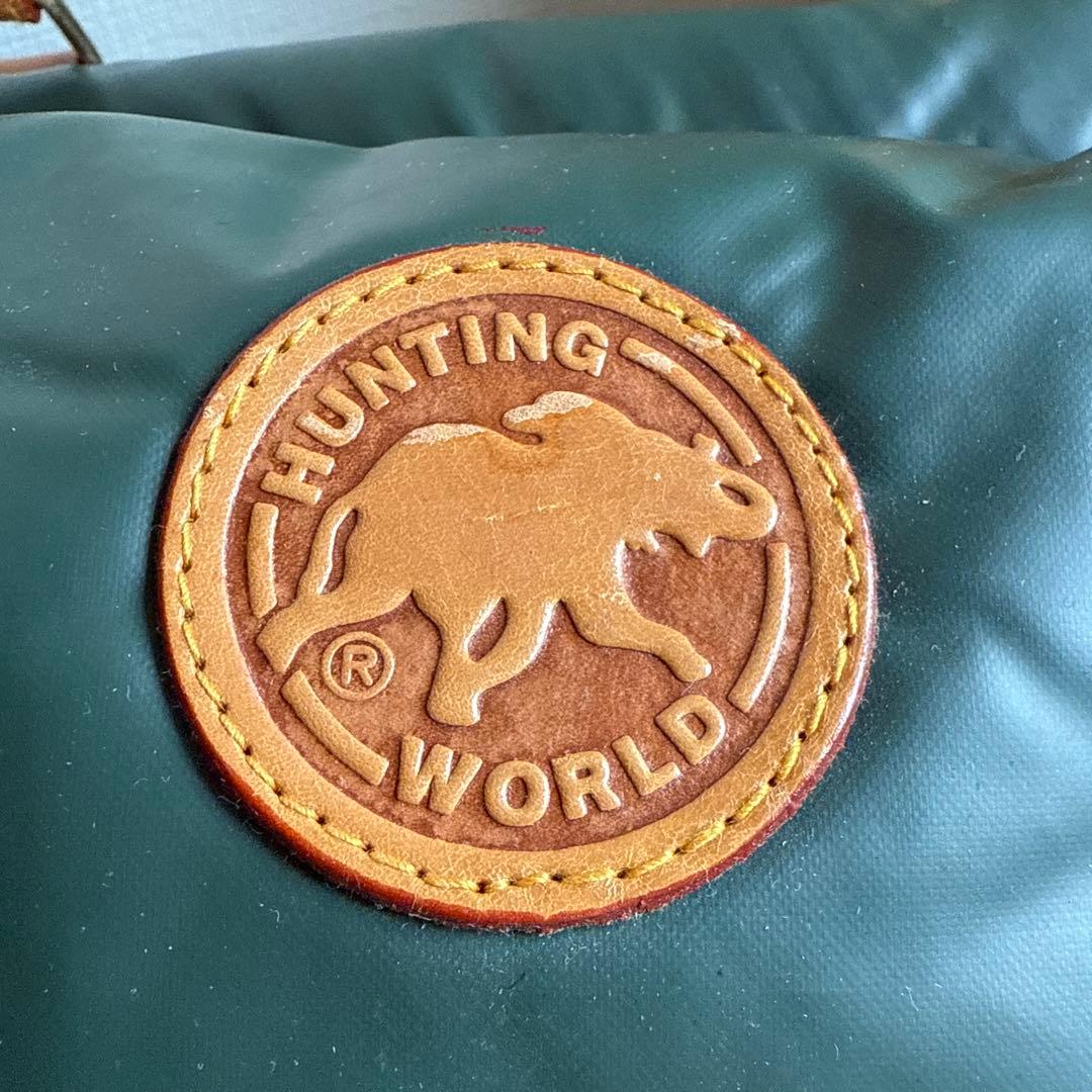 ハンティングワールド　 ボストンバッグ バチューサーパス レザー ショルダー付き