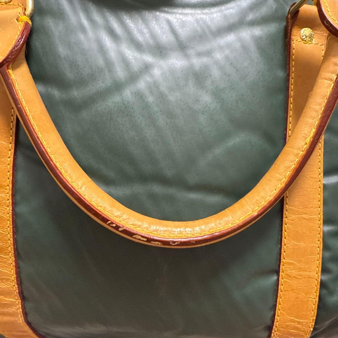 ハンティングワールド　 ボストンバッグ バチューサーパス レザー ショルダー付き