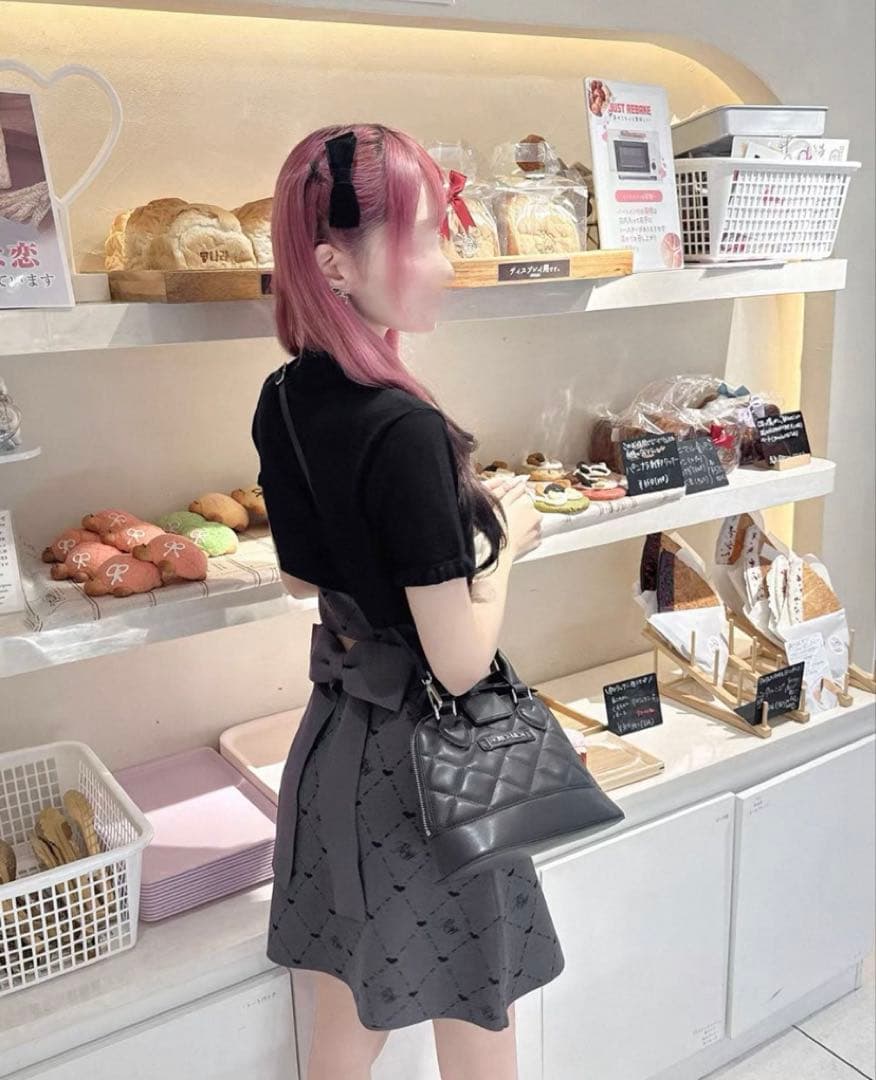 ミシェルマカロン ハニーミュウ モノグラムアンサンブルワンピース グレー XS