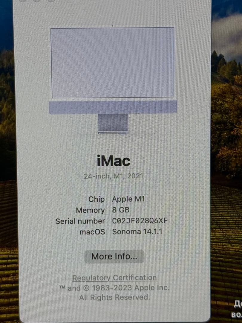 Apple iMac 24インチ（M1, 2021） 8GB