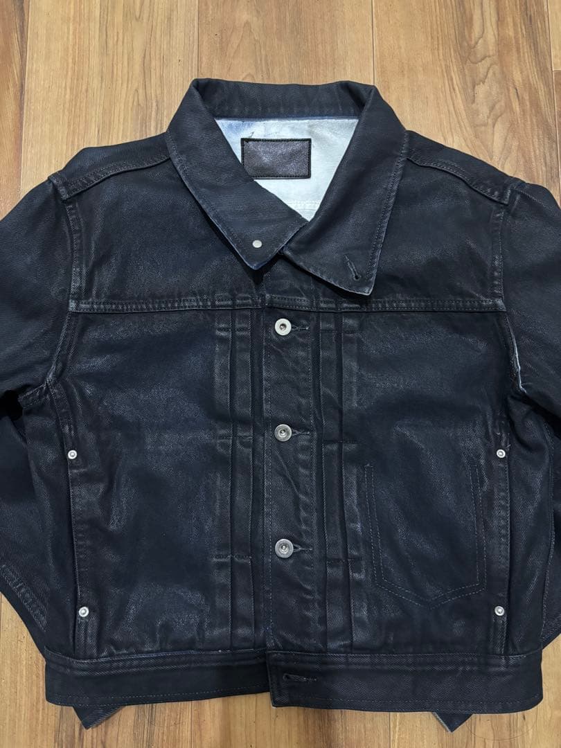 ジャケット・アウター SIMPLE PROJECT PU-COATED DENIM JACKET