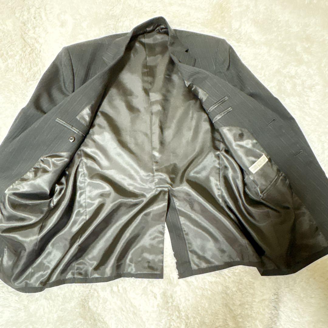 【美品】FULL MARK フルマーク 3ピース 黒 ストライプ Lサイズ