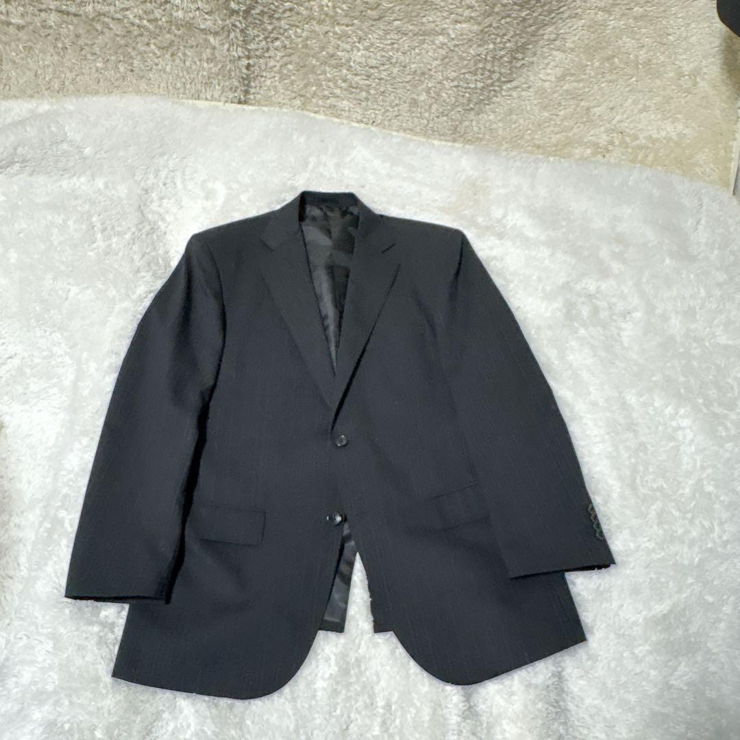 【美品】FULL MARK フルマーク 3ピース 黒 ストライプ Lサイズ