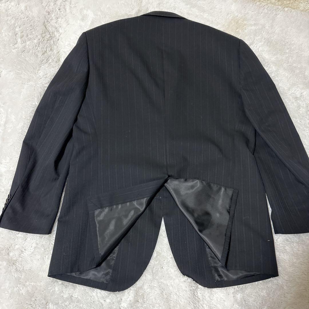 【美品】FULL MARK フルマーク 3ピース 黒 ストライプ Lサイズ