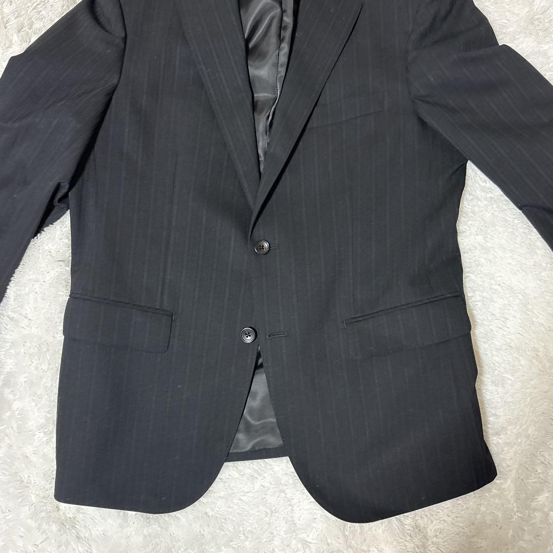 【美品】FULL MARK フルマーク 3ピース 黒 ストライプ Lサイズ