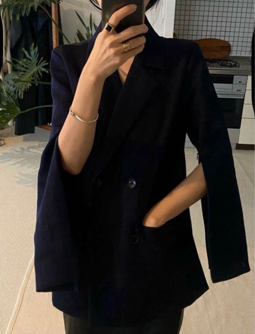 ジャケット・アウター enof twill slit jacket Black L