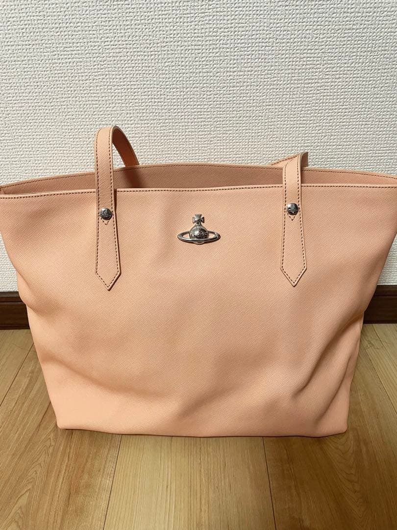 ヴィヴィアンウエストウッド トートバッグ レザー オーブ ピンク A4可
