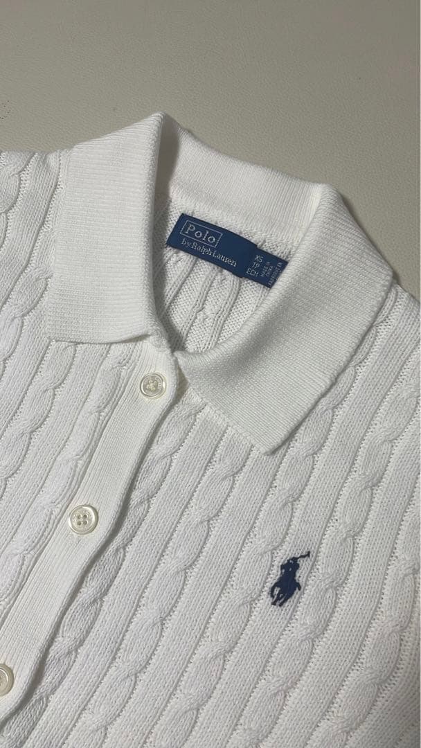 ケーブル コットンショートスリーブ Polo カーディガン　ポロラルフローレン
