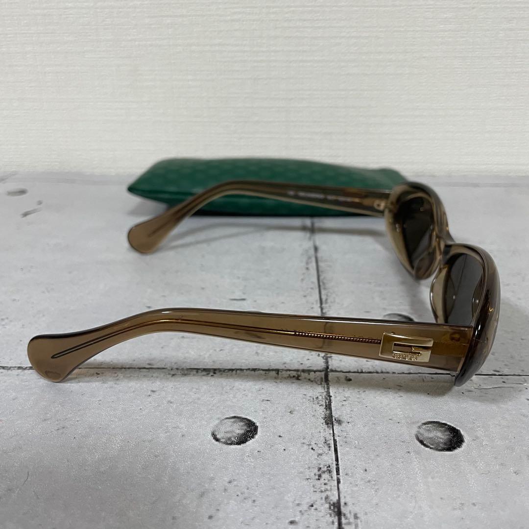 グッチ　Gロゴ　ヴィンテージ　サングラス　オーバル フルリム　クリアブラウン