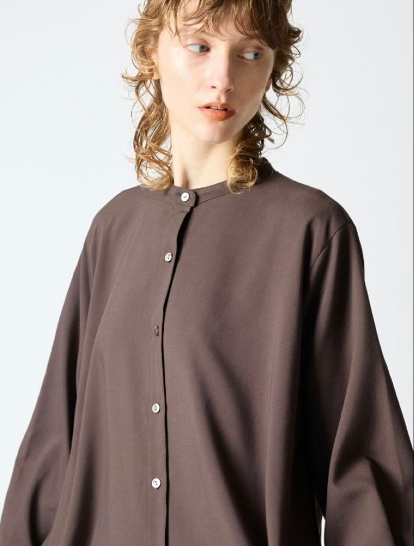 mizuiroind ロングフレアシャツワンピースT/R