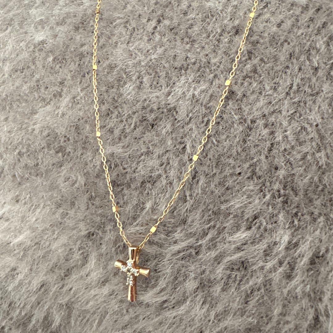 K10 ゴールドクロスネックレス