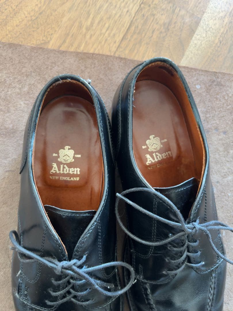 Alden961 アバティーンラスト カーフ 黒　8 Eウィズ