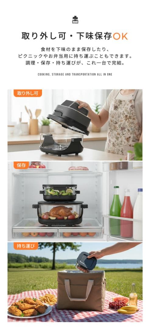 ノンフライヤー 4L＋1.5L 2点セット 大容量 エアフライヤー 2段同時調理