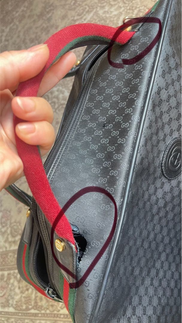 GUCCI ハンドバッグ 黒 ヴィンテージ