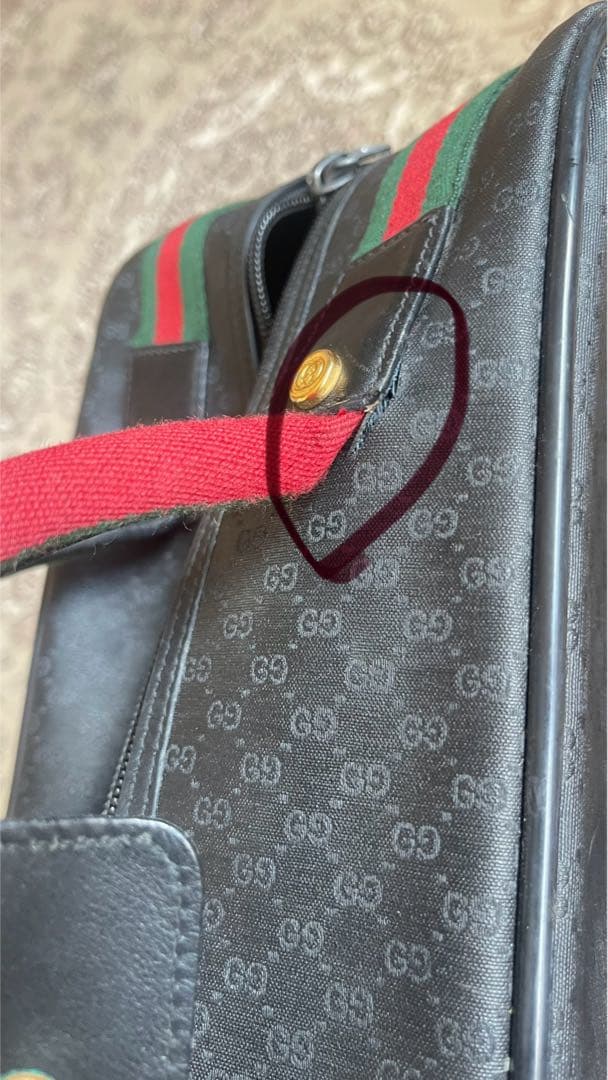 GUCCI ハンドバッグ 黒 ヴィンテージ