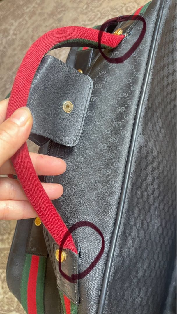 GUCCI ハンドバッグ 黒 ヴィンテージ