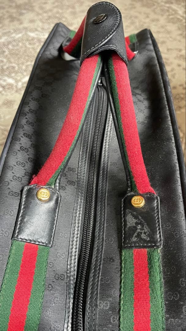 GUCCI ハンドバッグ 黒 ヴィンテージ