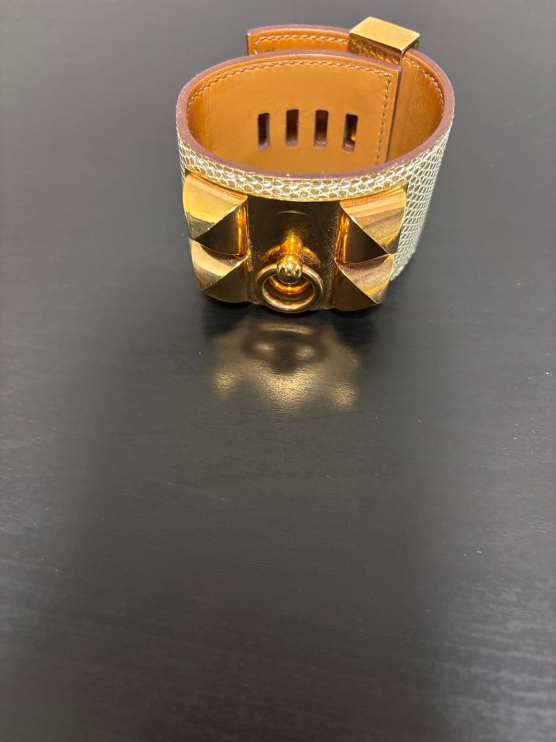 匿名エルメス コリエドシアン ブレスレット バングル リザード エキゾチック希少