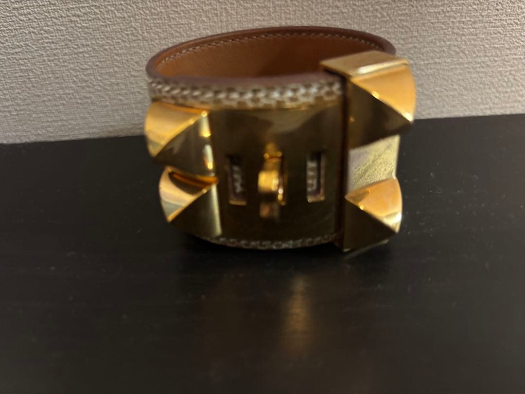 匿名エルメス コリエドシアン ブレスレット バングル リザード エキゾチック希少