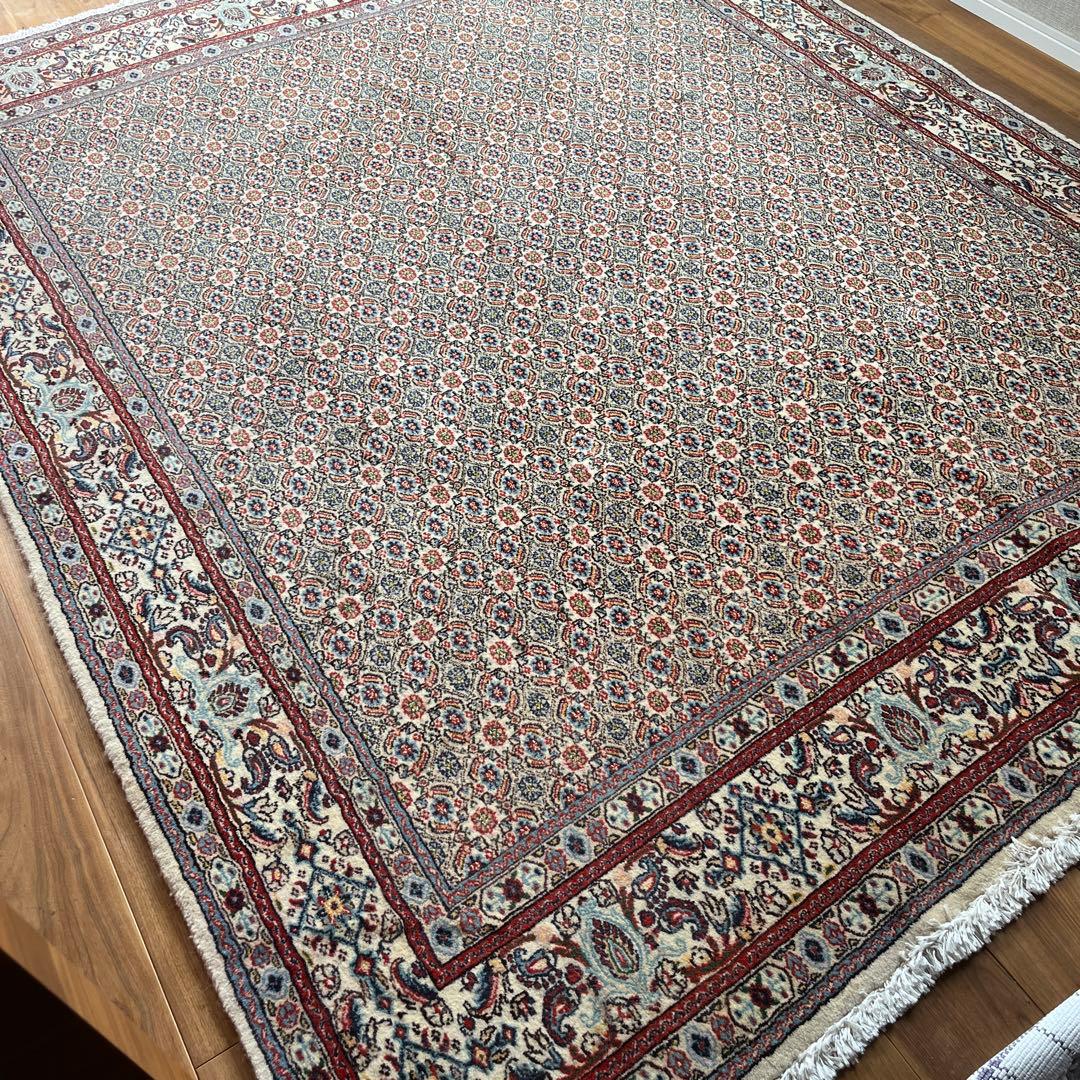 ムード産 ペルシャ絨毯 シルク入り 245×197cm