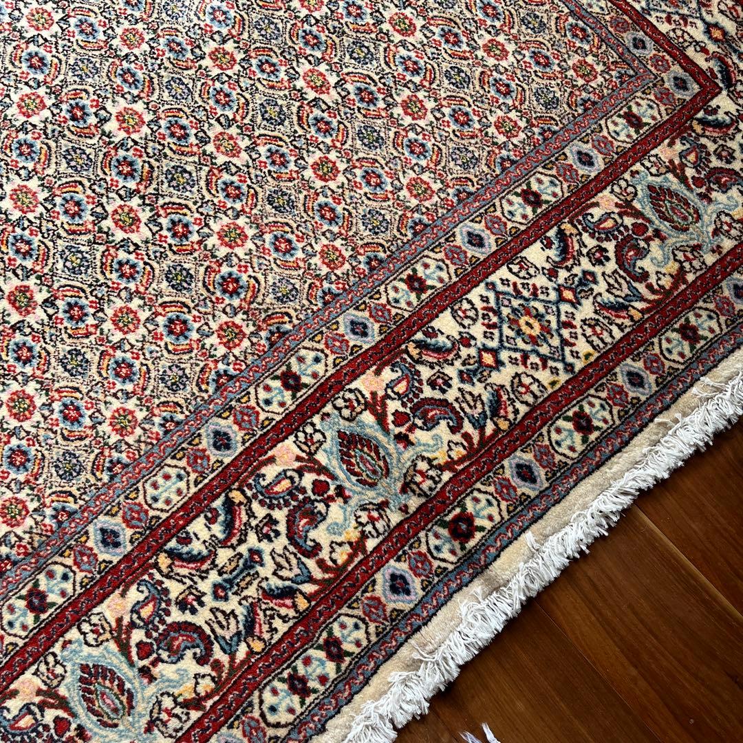ムード産 ペルシャ絨毯 シルク入り 245×197cm