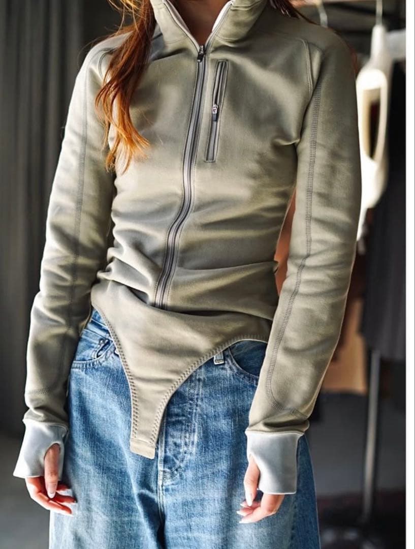 トップス FUMIKA_UCHIDA HALF-ZIP BODYSUIT SAGE