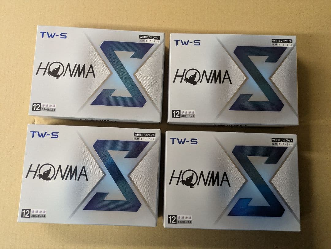HONMA　ゴルフボール　TW-S 1ダース12個入り　4箱セット　新品　白