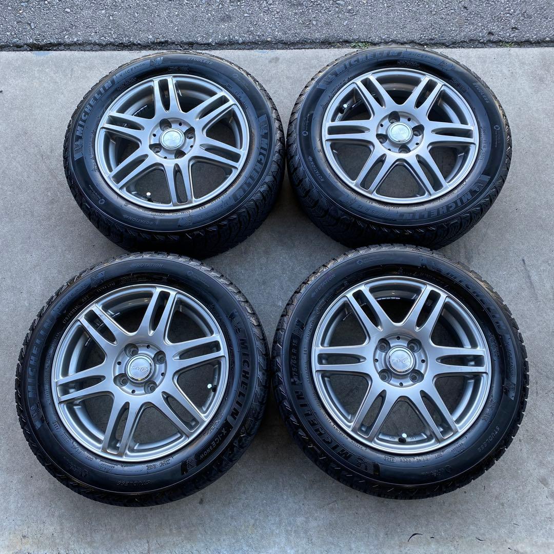 中古バリ溝ミシュランスタッドレスセット175/65R15アクア、ヴィッツ