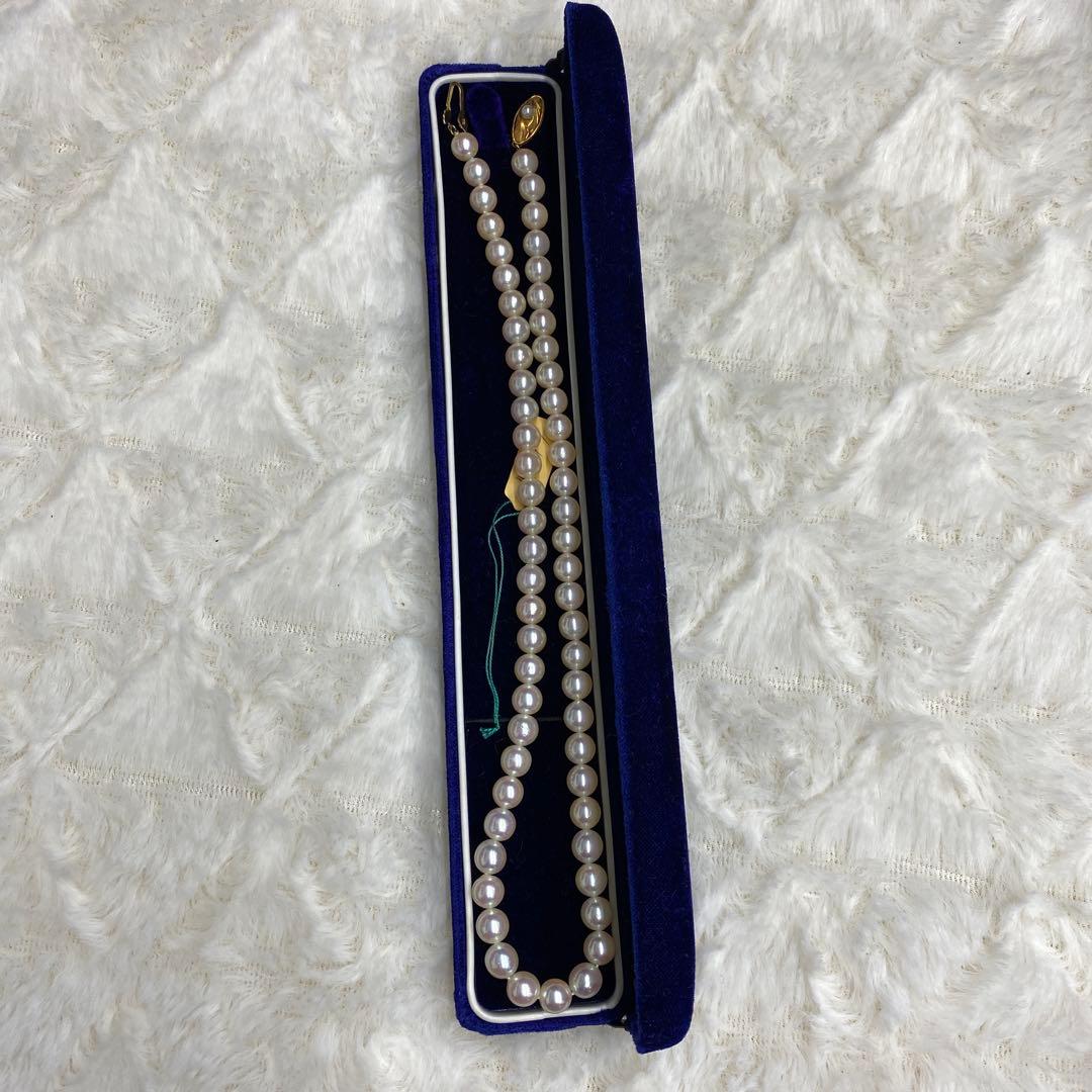 真珠 ネックレス 金留め具